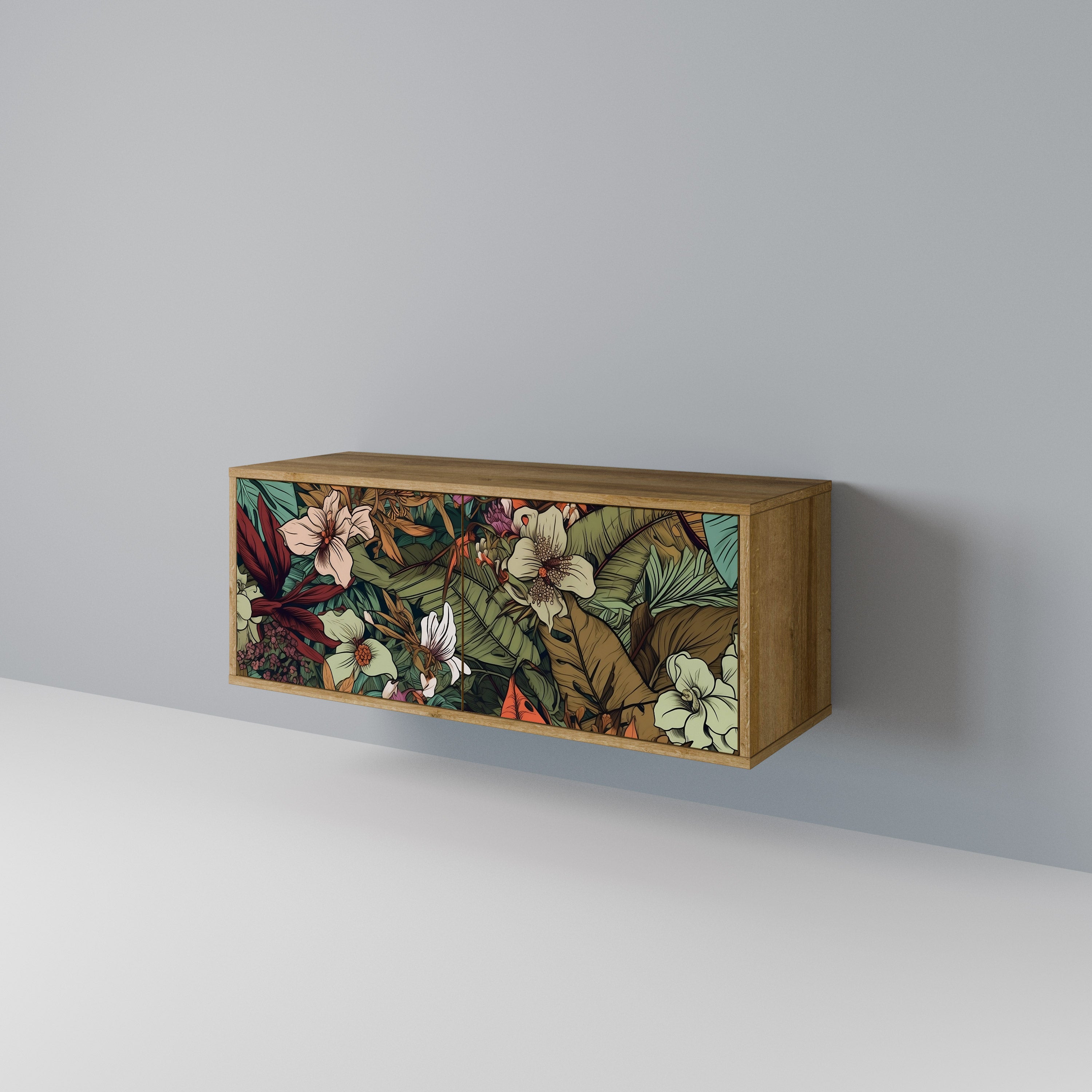 BOTANICAL EMERGENCE Compact 2-Door TV Cabinet