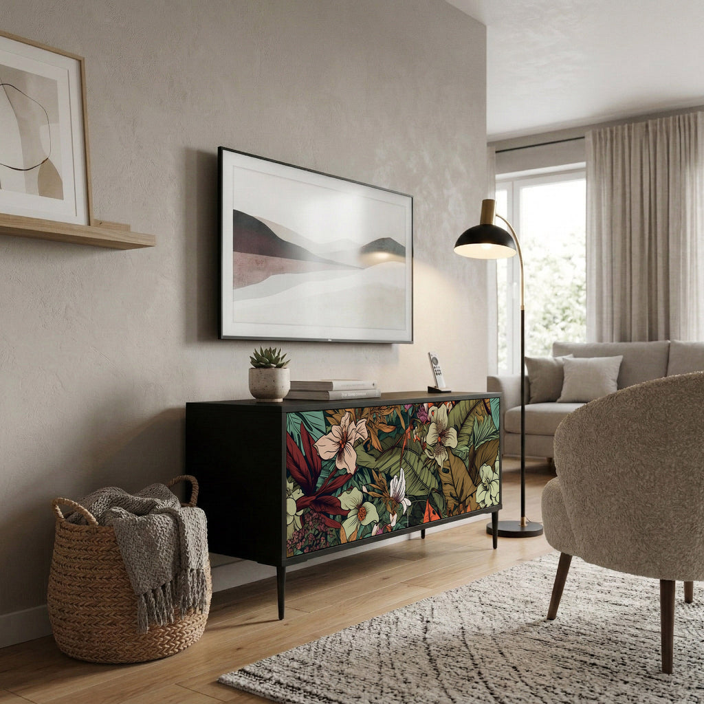 BOTANICAL EMERGENCE Kompaktní dvoudveřový TV stolek