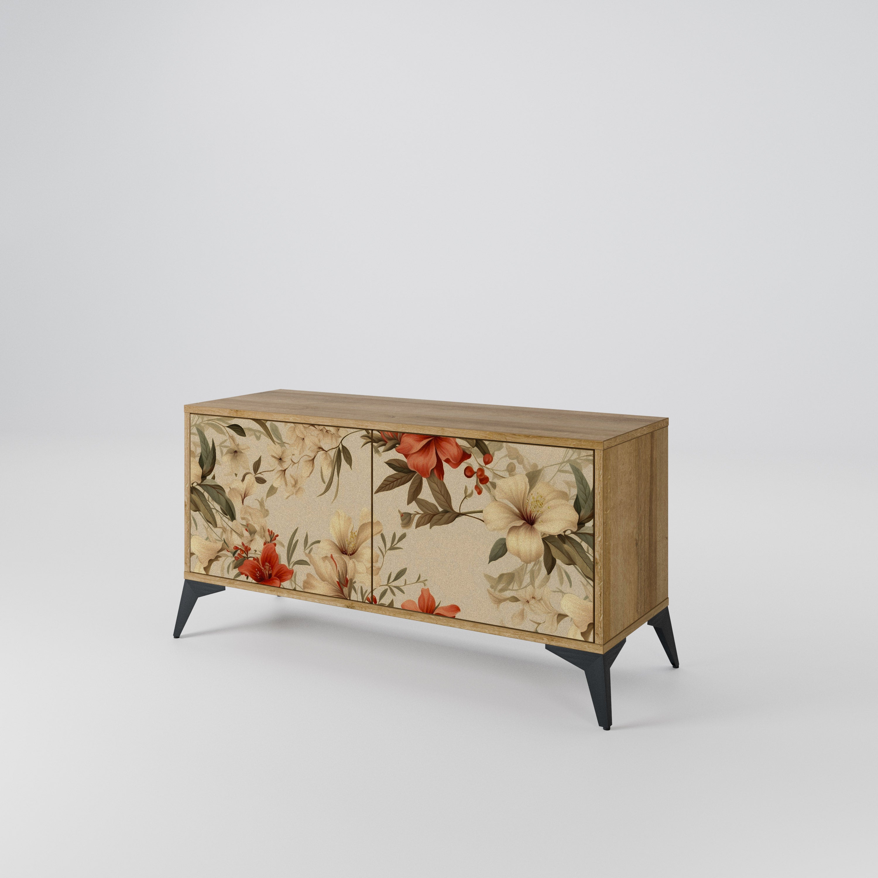 BLOOMING HARMONY Compact 2-Door TV Cabinet