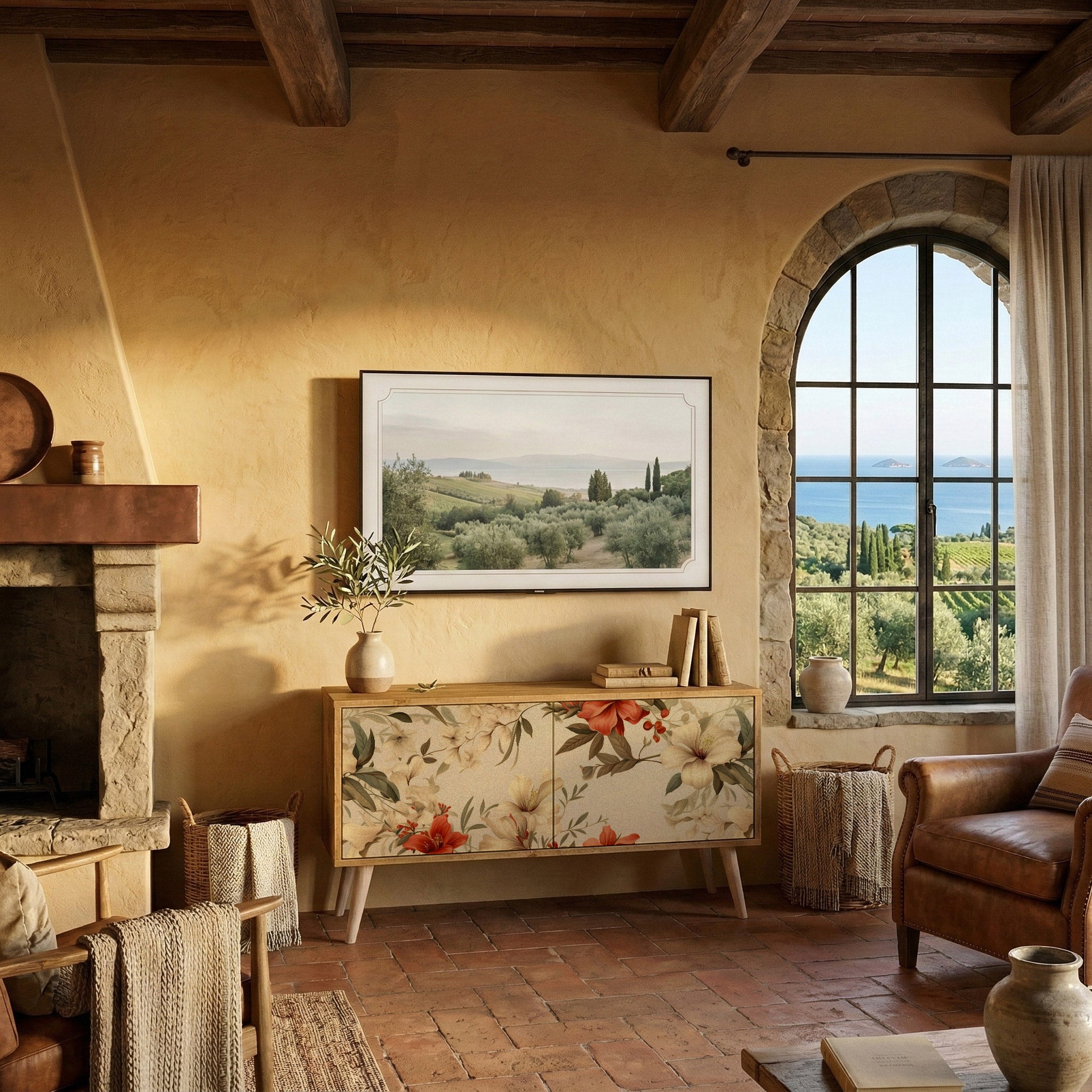 BLOOMING HARMONY Kompaktní dvoudveřový TV stolek