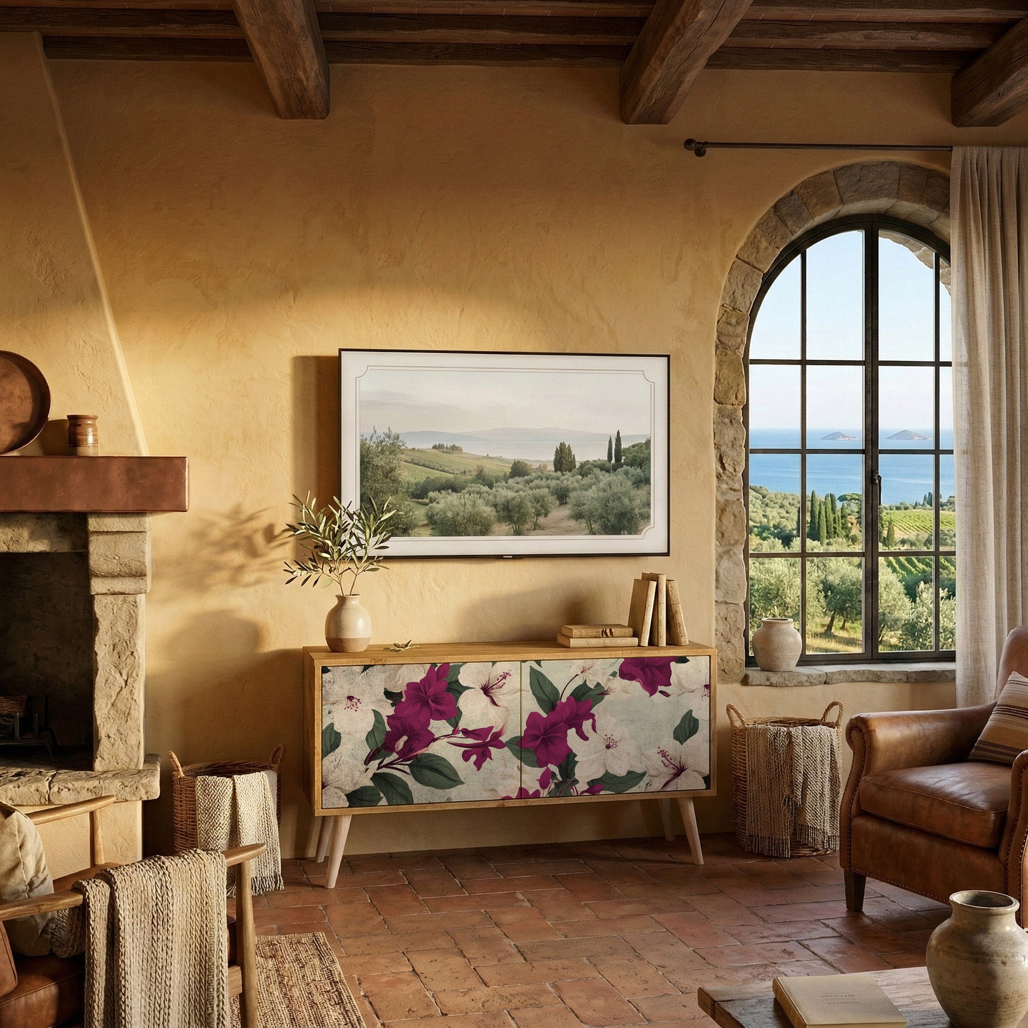 FLOWERET DREAM Kompaktní dvoudveřový TV stolek