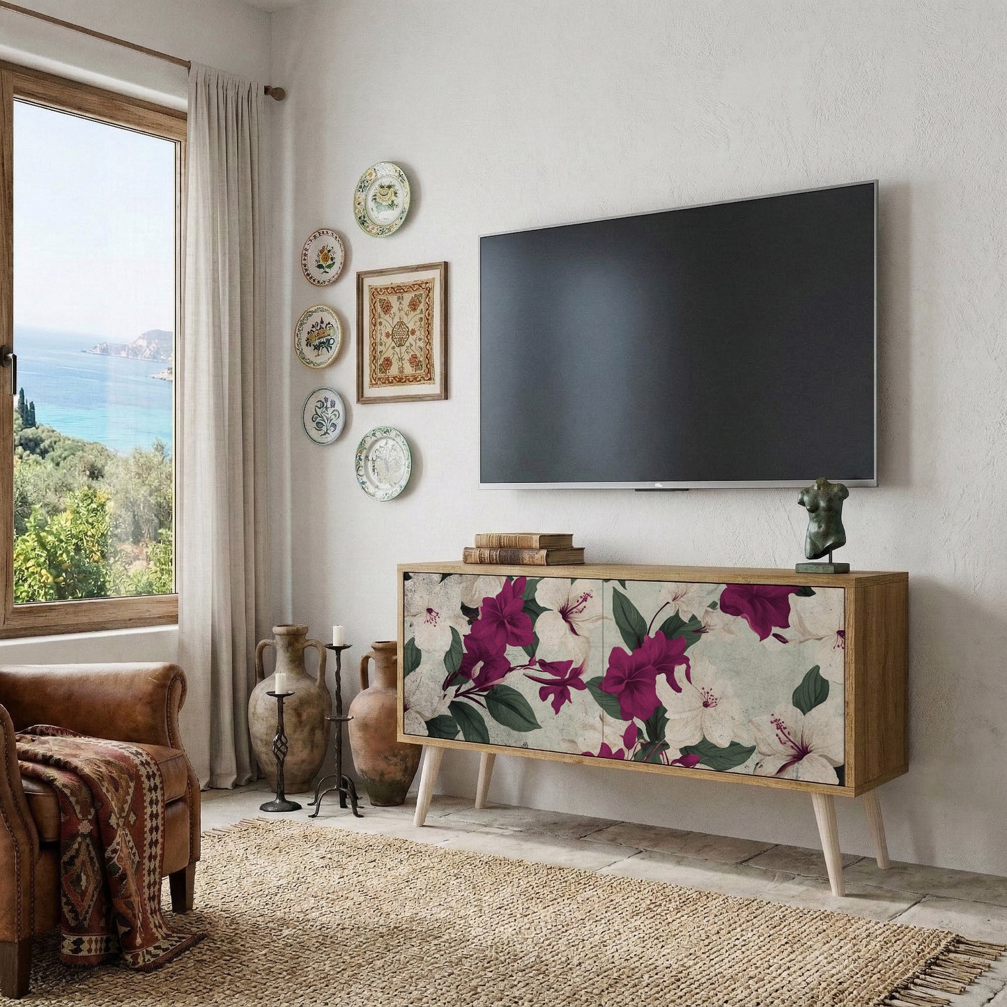 FLOWERET DREAM Kompaktní dvoudveřový TV stolek