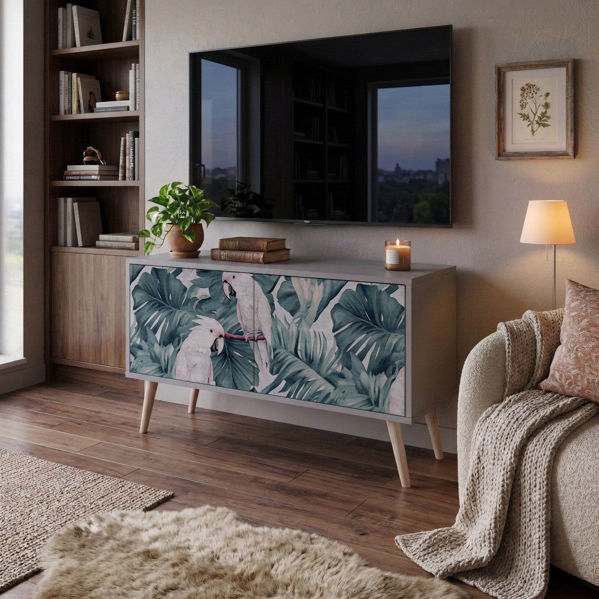 POPINJAY LOOK Kompaktní dvoudveřový TV stolek