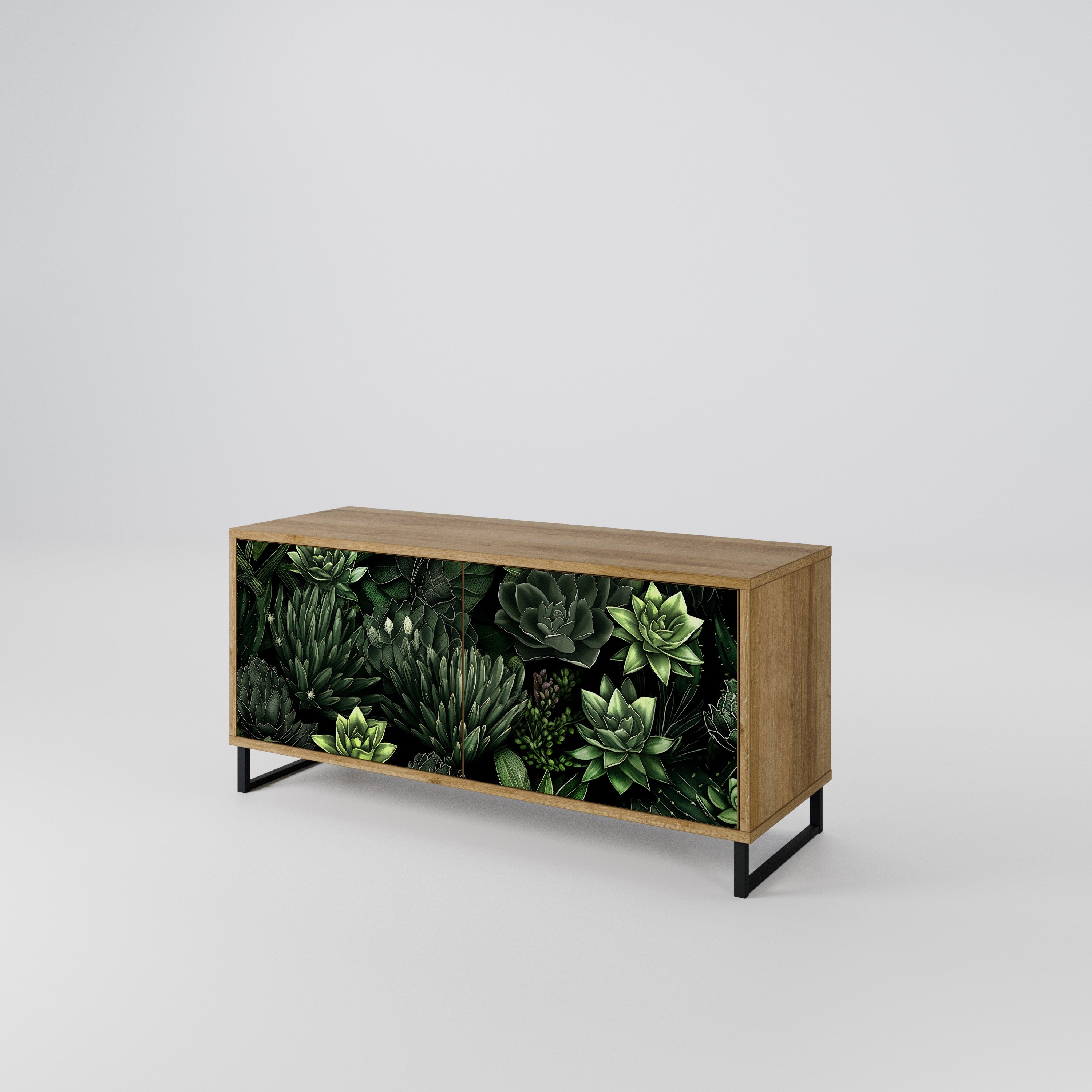 SUCCULENT JUNGLE Compact 2-Door TV Cabinet