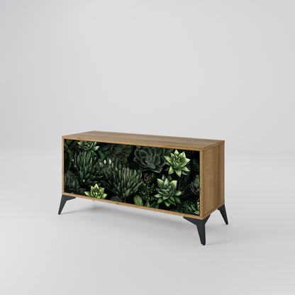 SUCCULENT JUNGLE Kompaktní dvoudveřový TV stolek