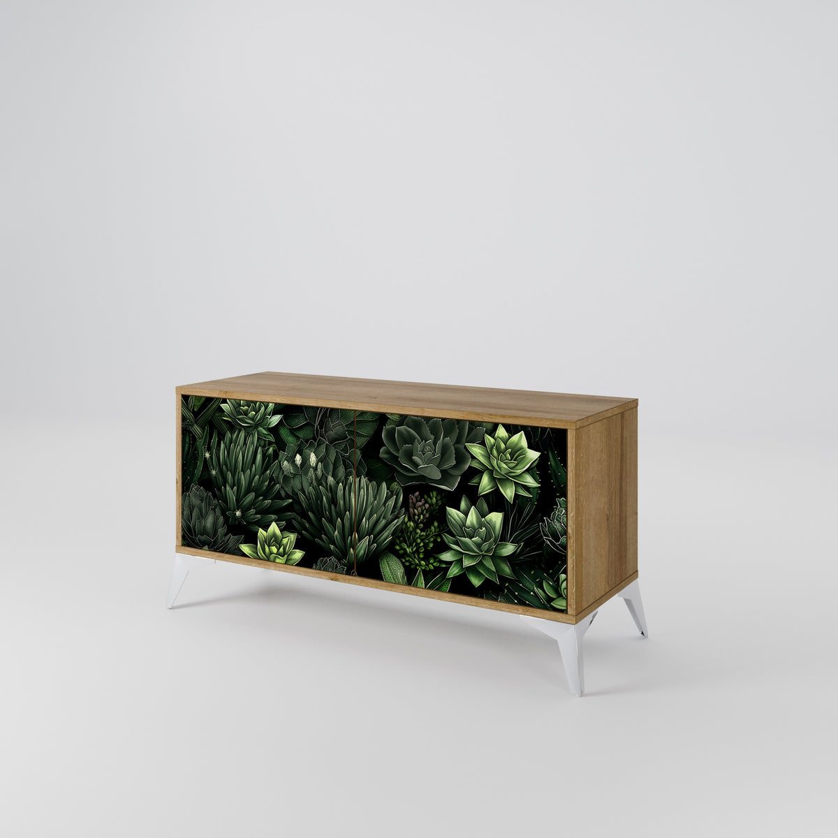SUCCULENT JUNGLE Kompaktní dvoudveřový TV stolek