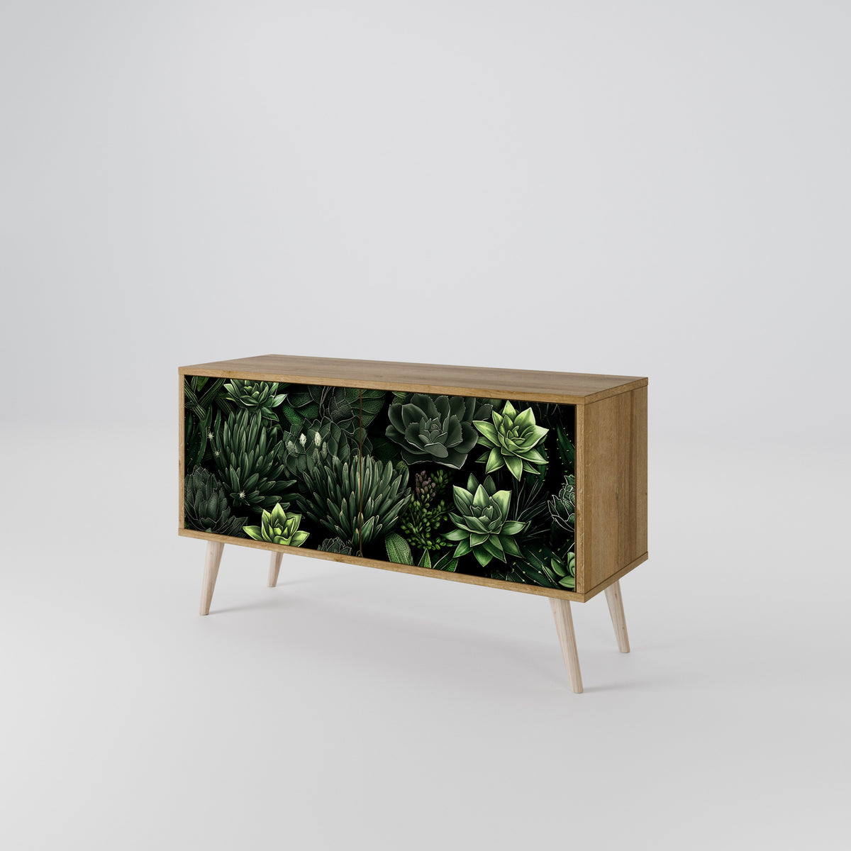 SUCCULENT JUNGLE Kompaktní dvoudveřový TV stolek
