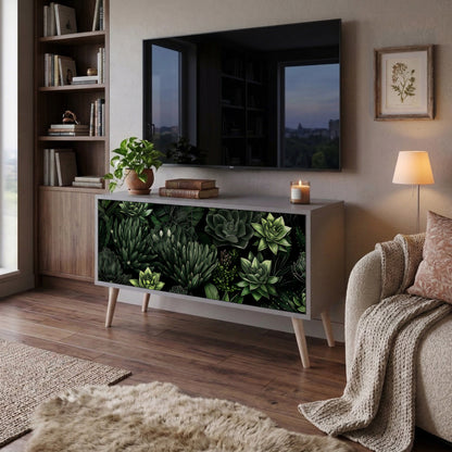 SUCCULENT JUNGLE Kompaktní dvoudveřový TV stolek