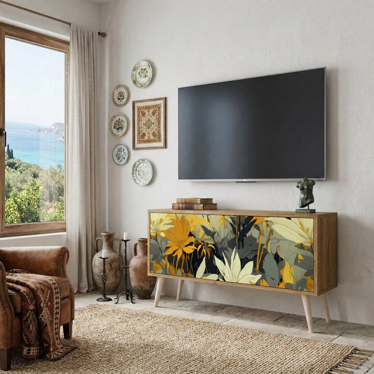 SUNKISSED LILY Kompaktní dvoudveřový TV stolek