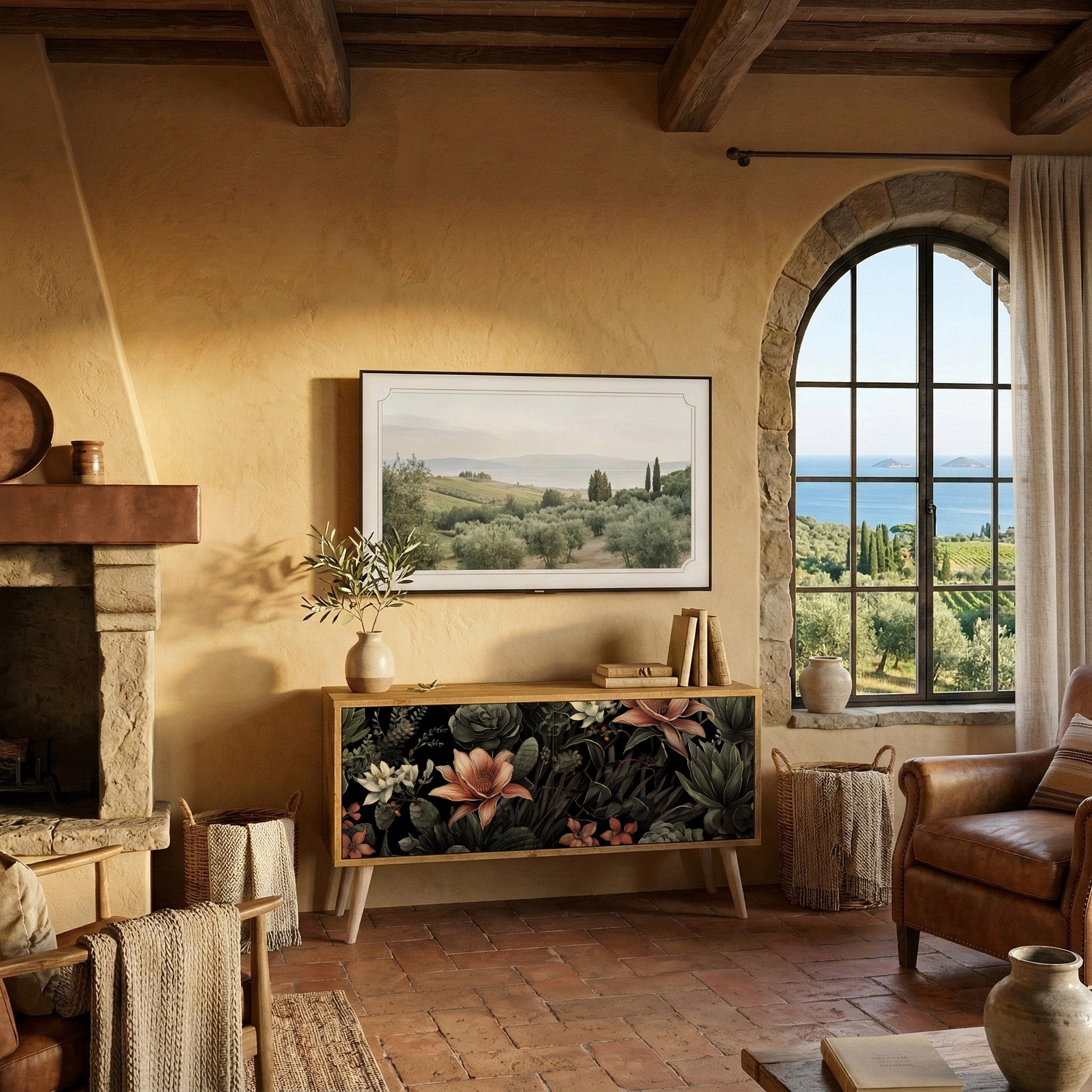 SECRET VERDURE Kompaktní dvoudveřový TV stolek