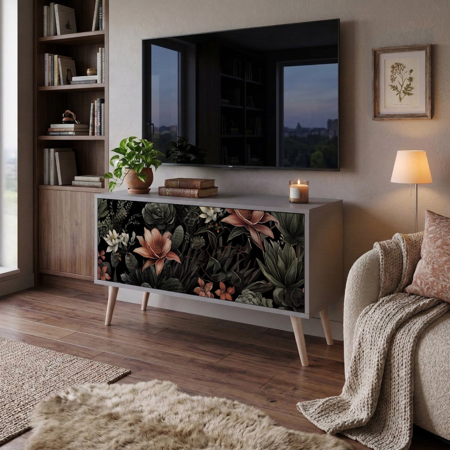 SECRET VERDURE Kompaktní dvoudveřový TV stolek