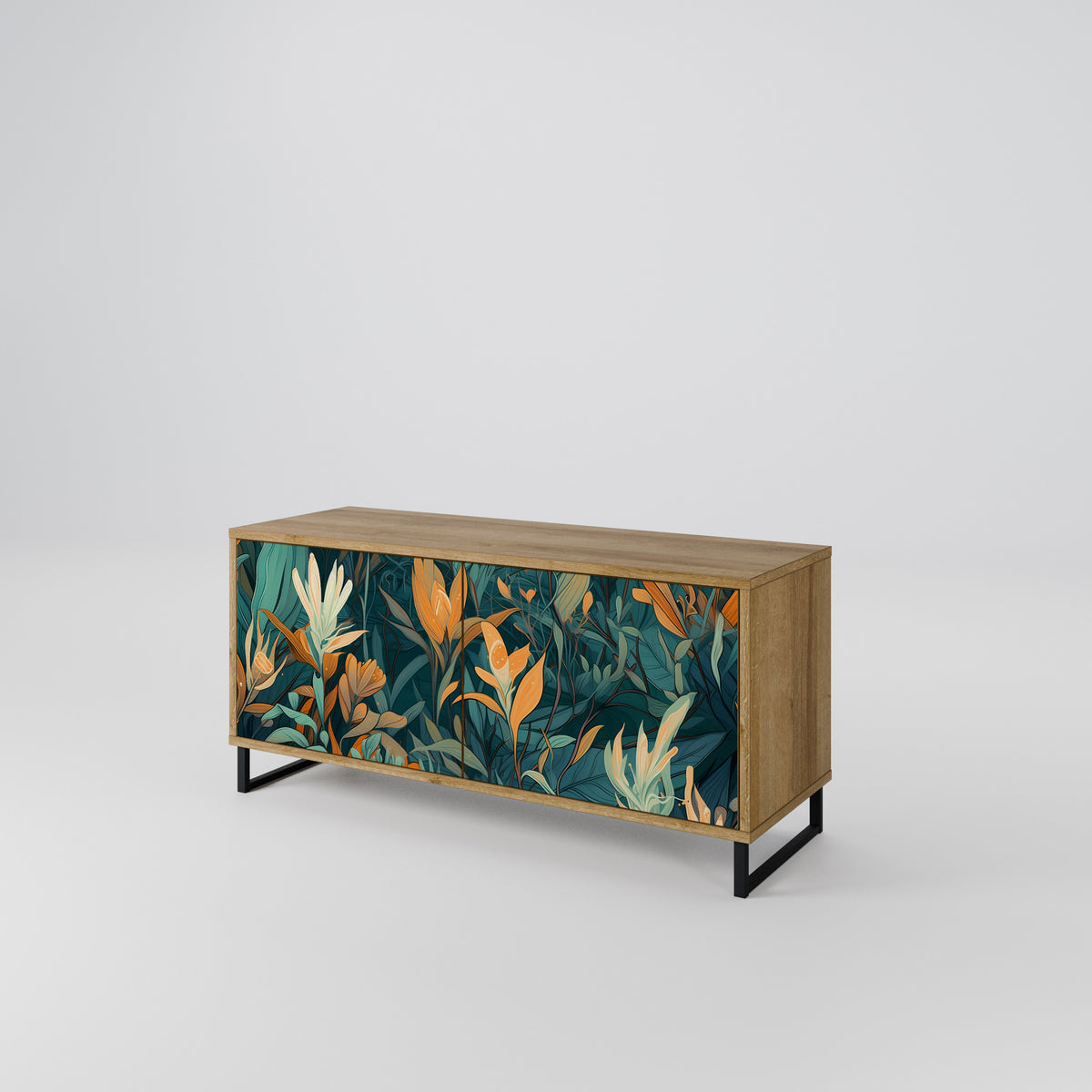 FLORAL SERENITY Kompaktní dvoudveřový TV stolek