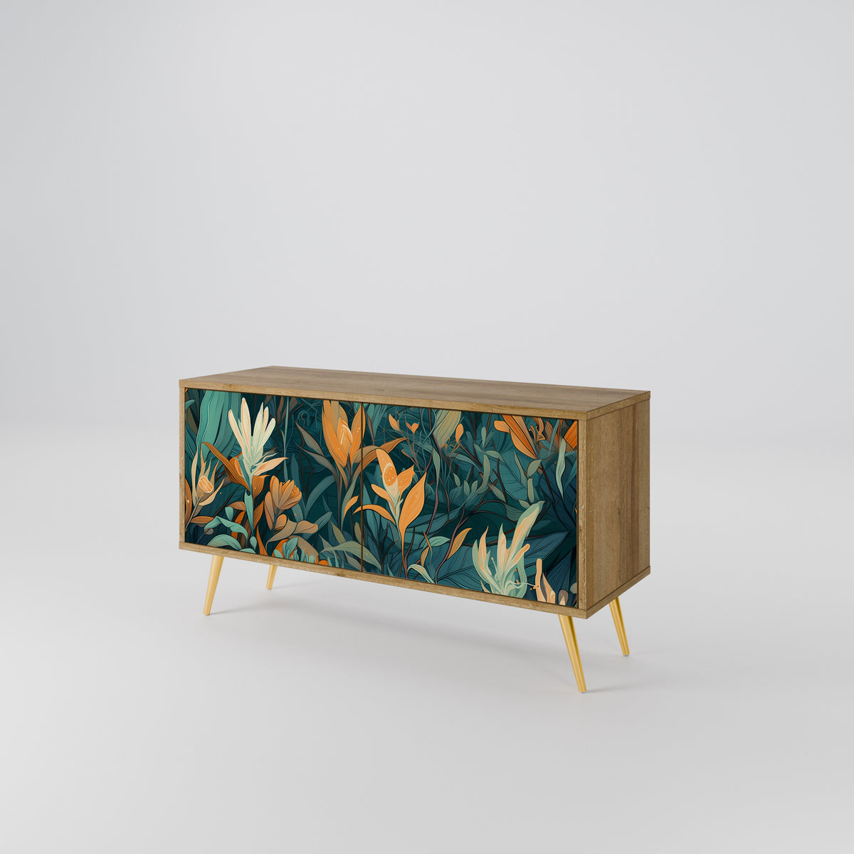FLORAL SERENITY Kompaktní dvoudveřový TV stolek