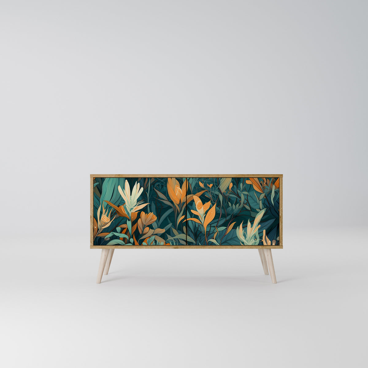 FLORAL SERENITY Kompaktní dvoudveřový TV stolek