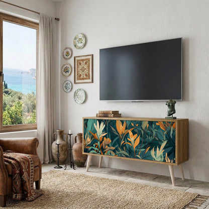 FLORAL SERENITY Kompaktní dvoudveřový TV stolek