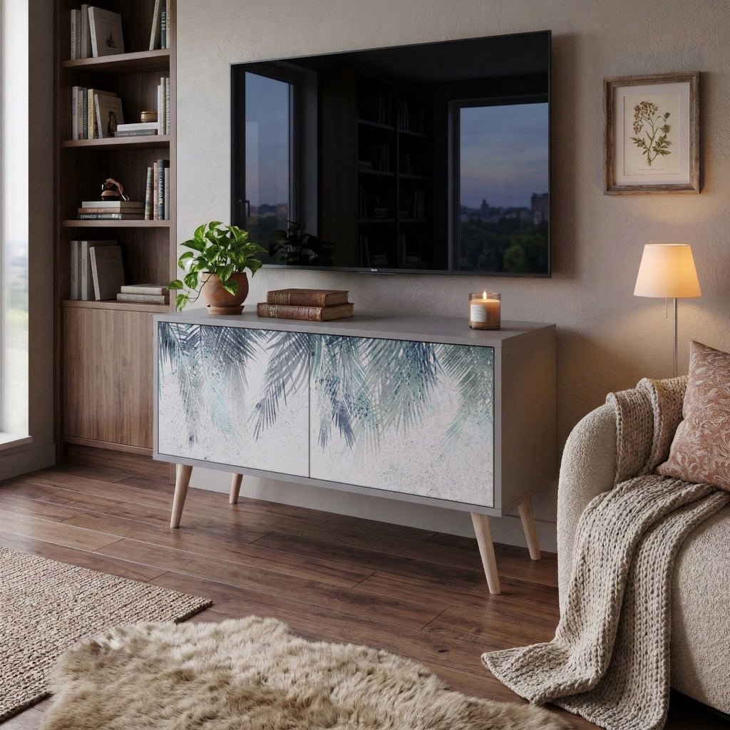 PALM VEIL Kompaktní dvoudveřový TV stolek