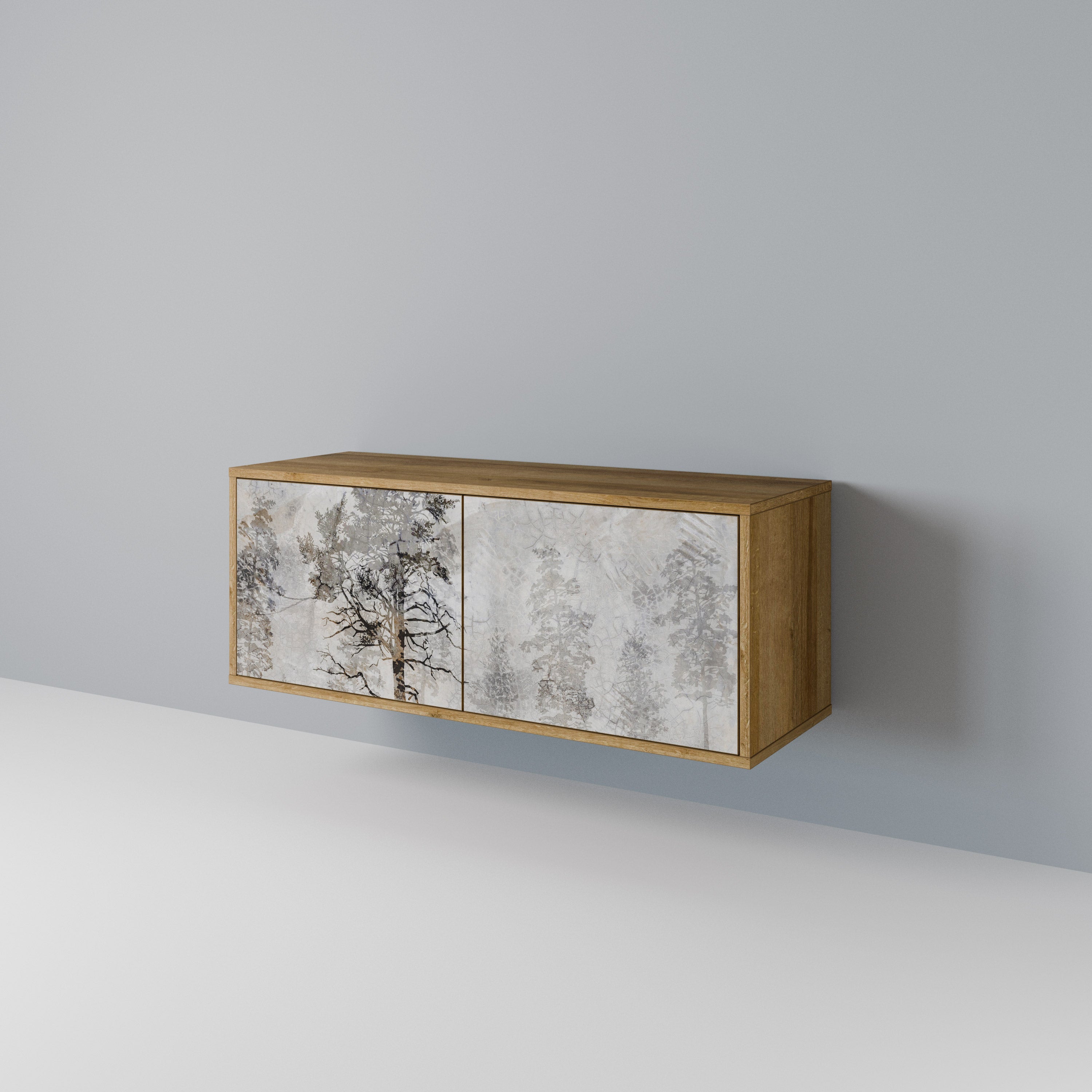 FADE IN THE TREES Compact 2-Door TV Cabinet