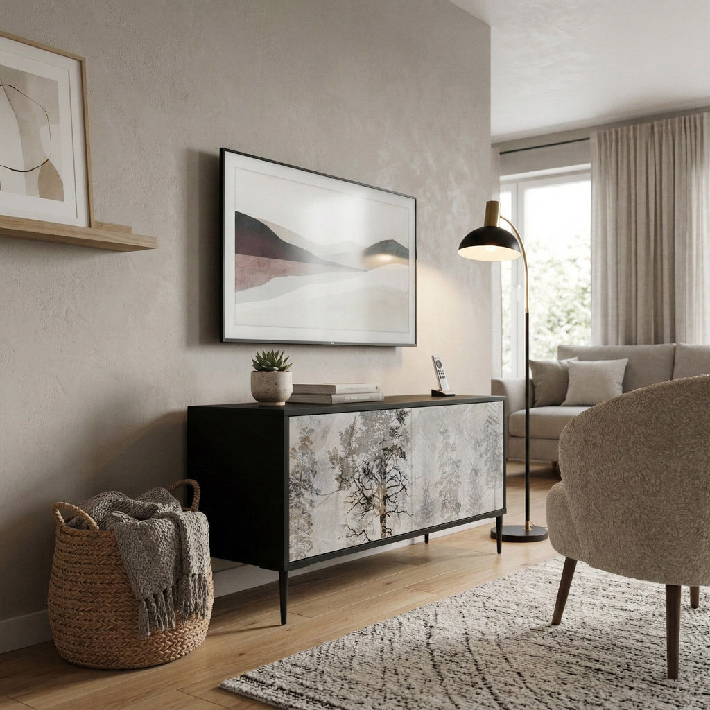 FADE IN THE TREES Kompaktní dvoudveřový TV stolek