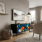 MIDNIGHT BLOSSOM Kompaktní dvoudveřový TV stolek