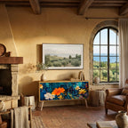 MIDNIGHT BLOSSOM Kompaktní dvoudveřový TV stolek