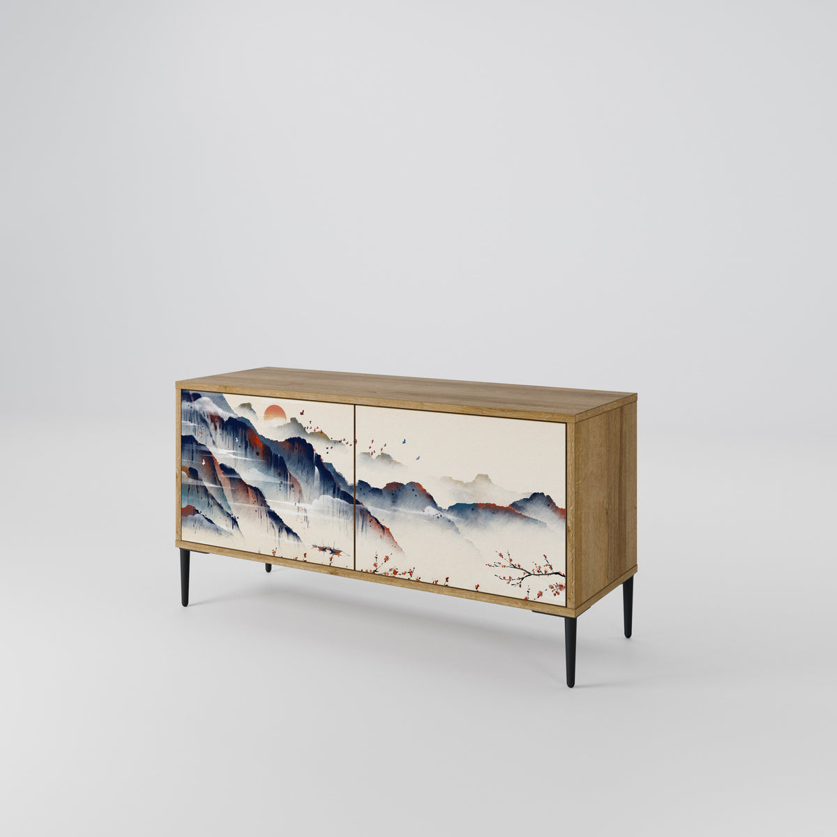 JAPANESE LANDSCAPE Kompaktní dvoudveřový TV stolek