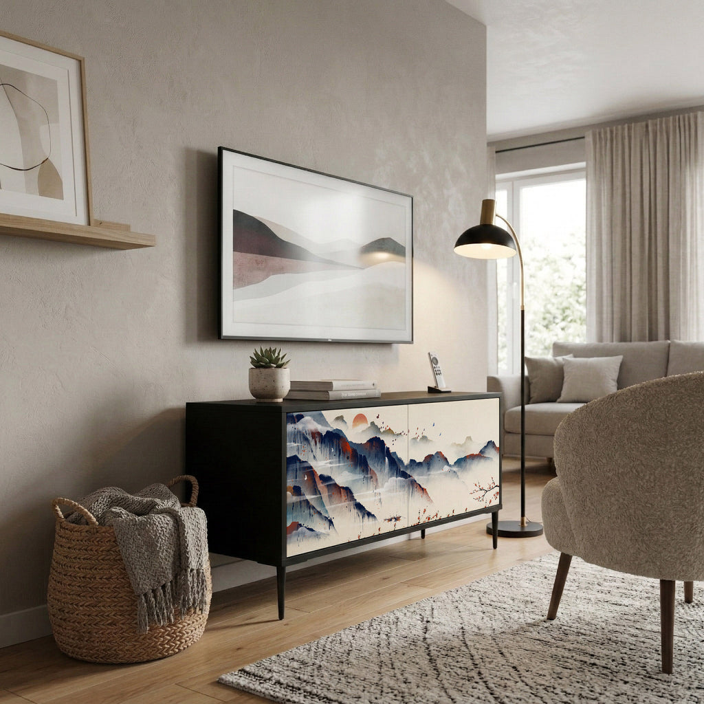 JAPANESE LANDSCAPE Kompaktní dvoudveřový TV stolek