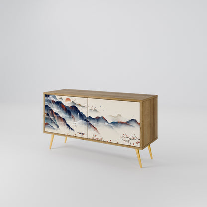 JAPANESE LANDSCAPE Kompaktní dvoudveřový TV stolek