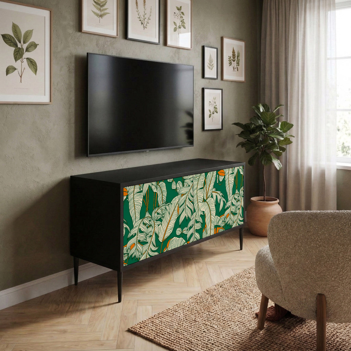 VERDANT PLEASURES Kompaktní dvoudveřový TV stolek