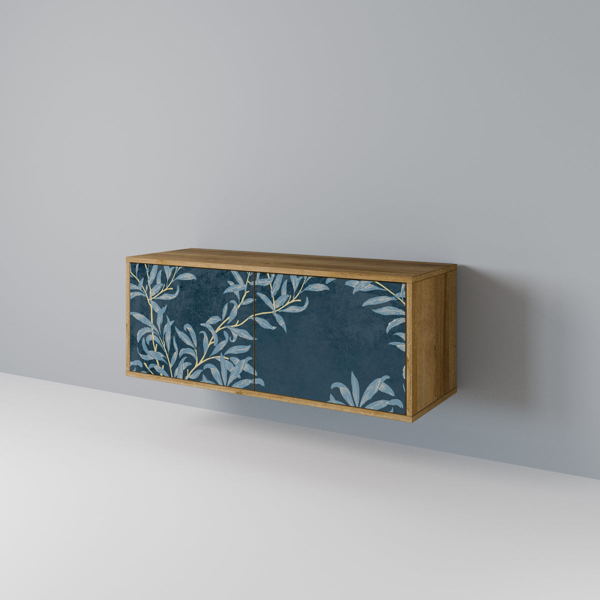 BLUE LEAVES Kompaktní dvoudveřový TV stolek