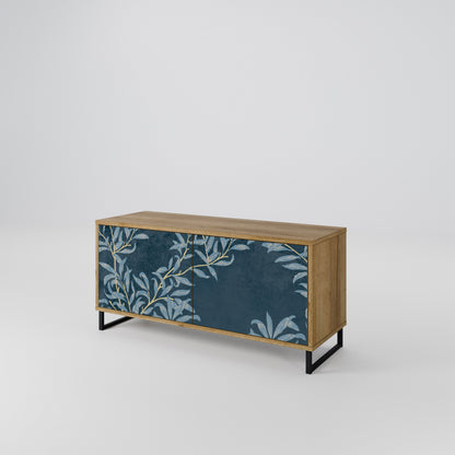 BLUE LEAVES Kompaktní dvoudveřový TV stolek