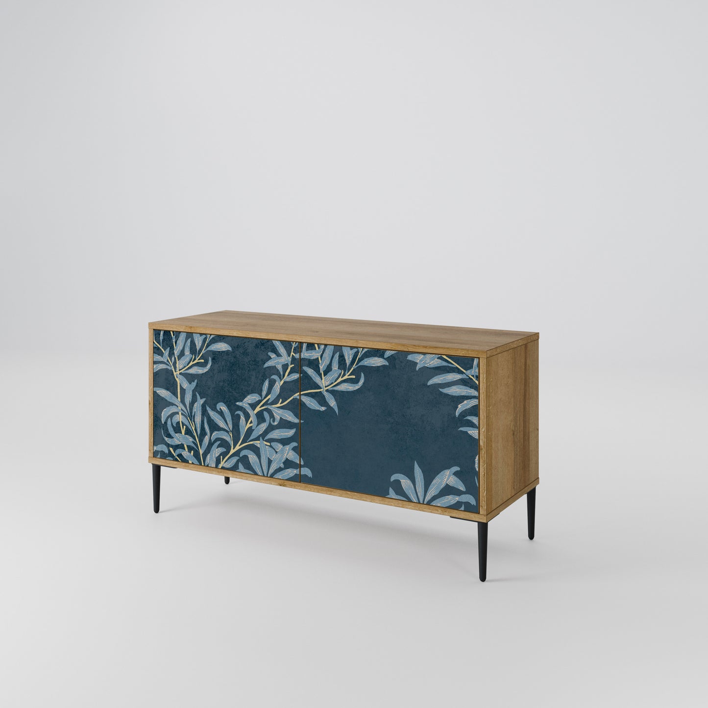 BLUE LEAVES Kompaktní dvoudveřový TV stolek
