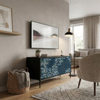 BLUE LEAVES Kompaktní dvoudveřový TV stolek