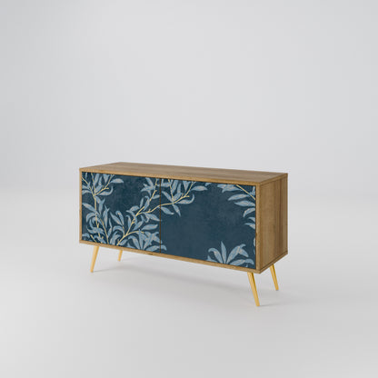 BLUE LEAVES Kompaktní dvoudveřový TV stolek