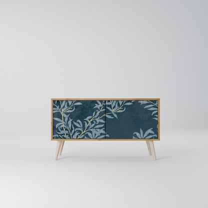 BLUE LEAVES Kompaktní dvoudveřový TV stolek