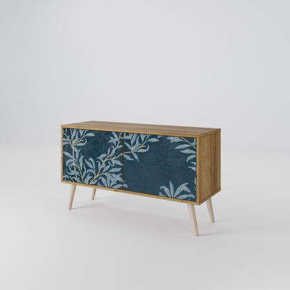 BLUE LEAVES Kompaktní dvoudveřový TV stolek