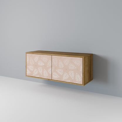 LEAVES ON BEIGE Kompaktní dvoudveřový TV stolek