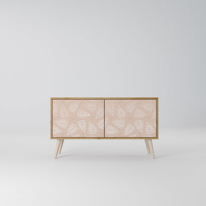 LEAVES ON BEIGE Kompaktní dvoudveřový TV stolek
