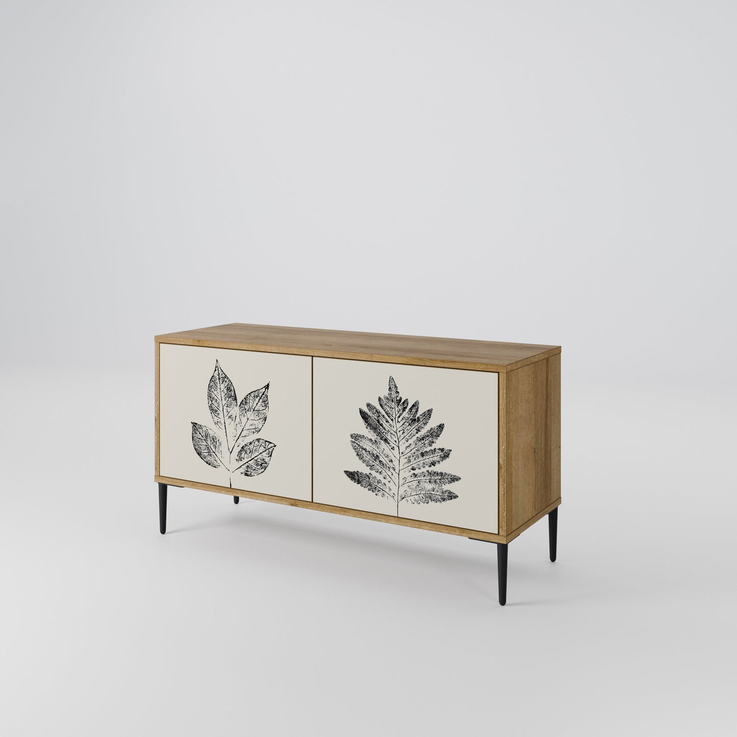 LEAFY STAMPS Kompaktní dvoudveřový TV stolek