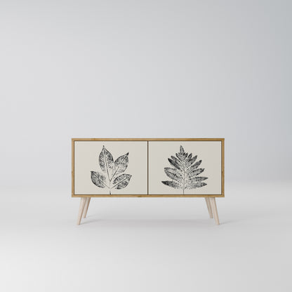 LEAFY STAMPS Kompaktní dvoudveřový TV stolek