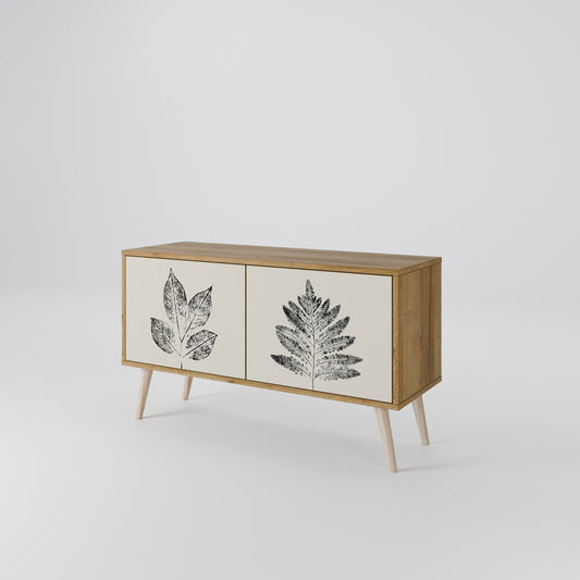 LEAFY STAMPS Kompaktní dvoudveřový TV stolek