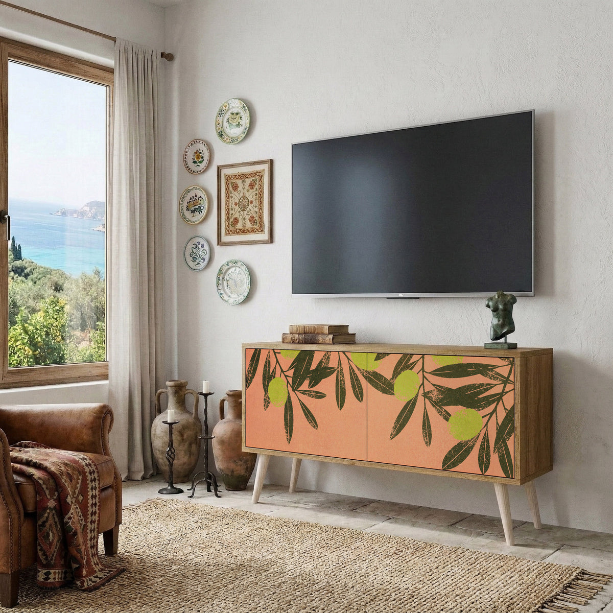 JUICY OLIVES Kompaktní dvoudveřový TV stolek