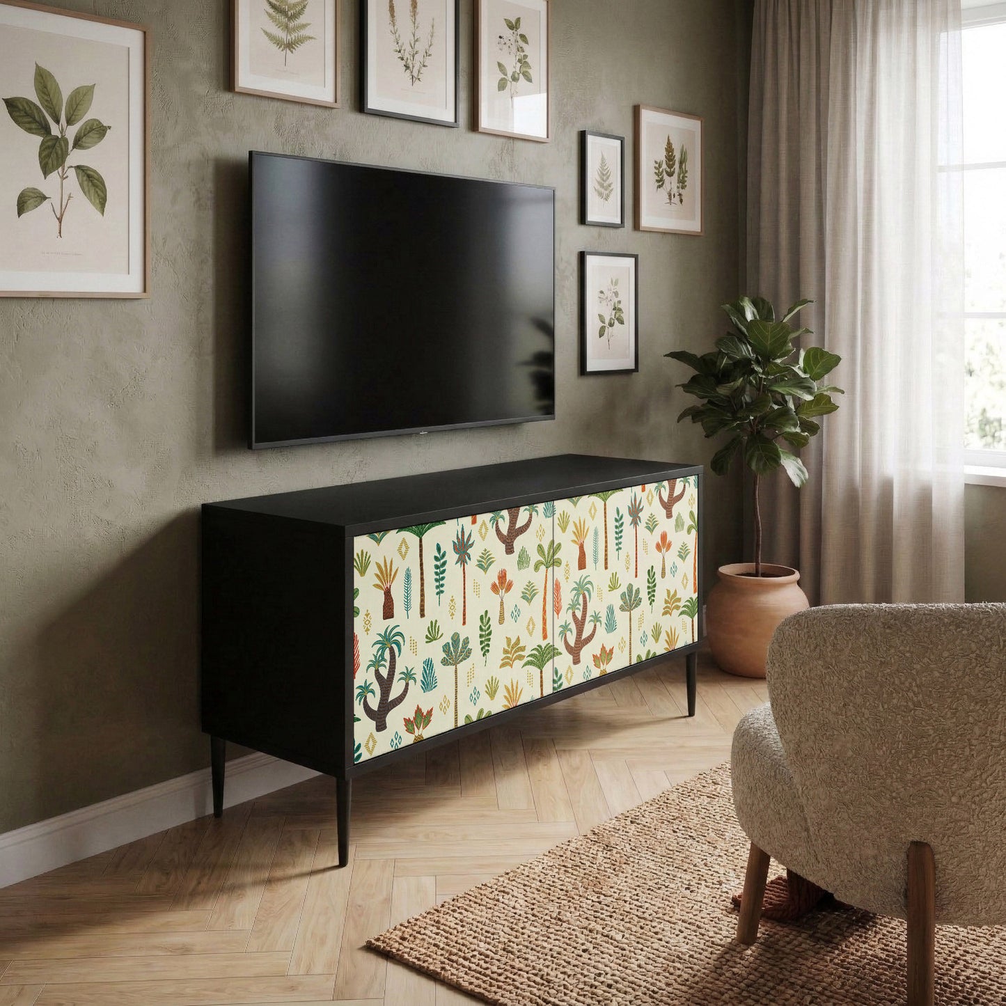 PALM SPRING Kompaktní dvoudveřový TV stolek