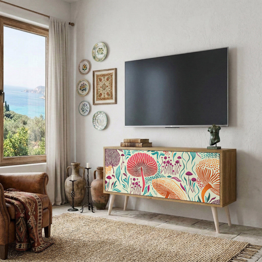 FUNGUS FANTASY Kompaktní dvoudveřový TV stolek