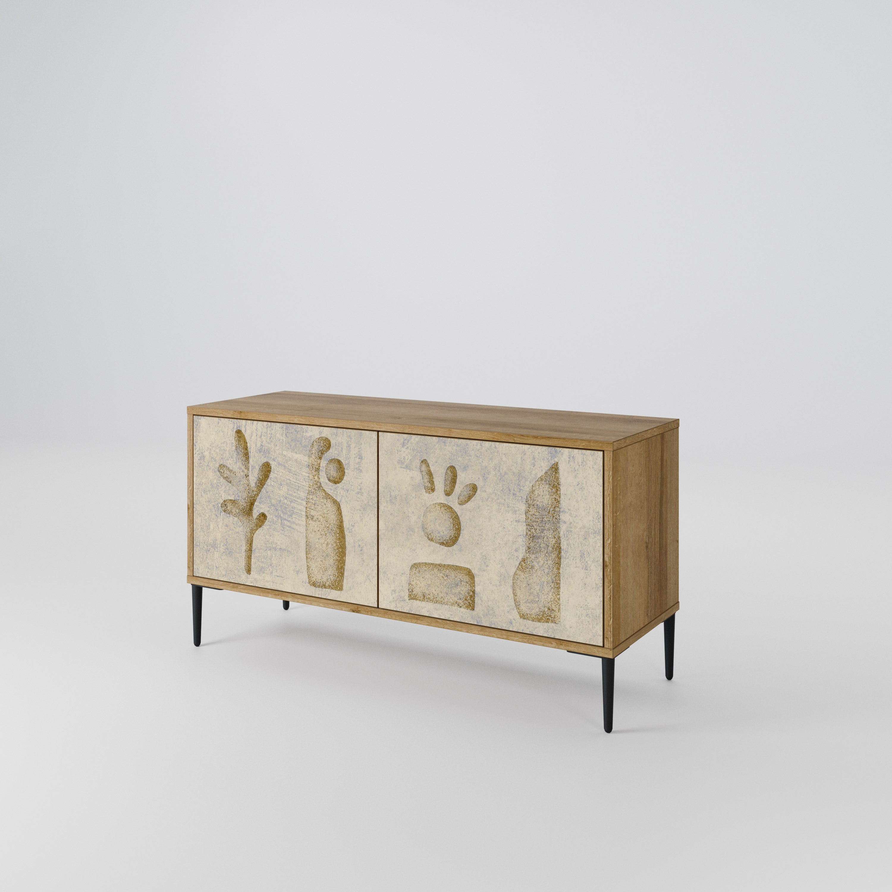 SAND SCULPTURES Compact 2-Door TV Cabinet