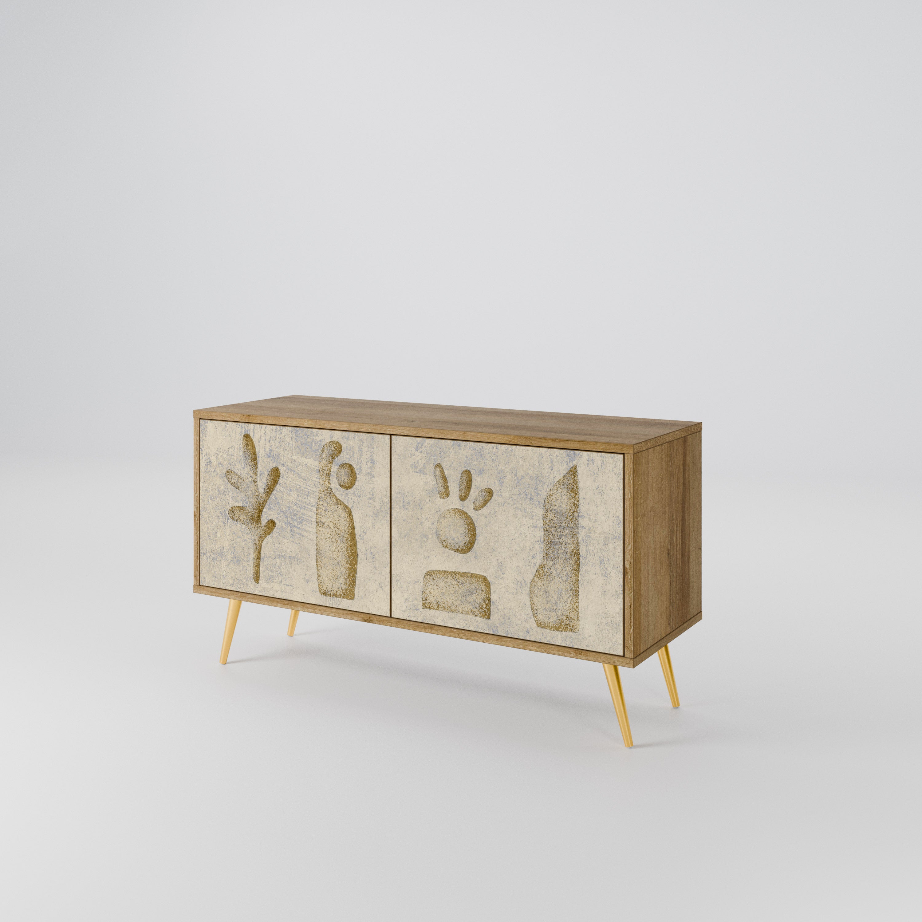 SAND SCULPTURES Compact 2-Door TV Cabinet