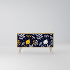 CITRUS BLACK AND WHITE Kompaktní dvoudveřový TV stolek