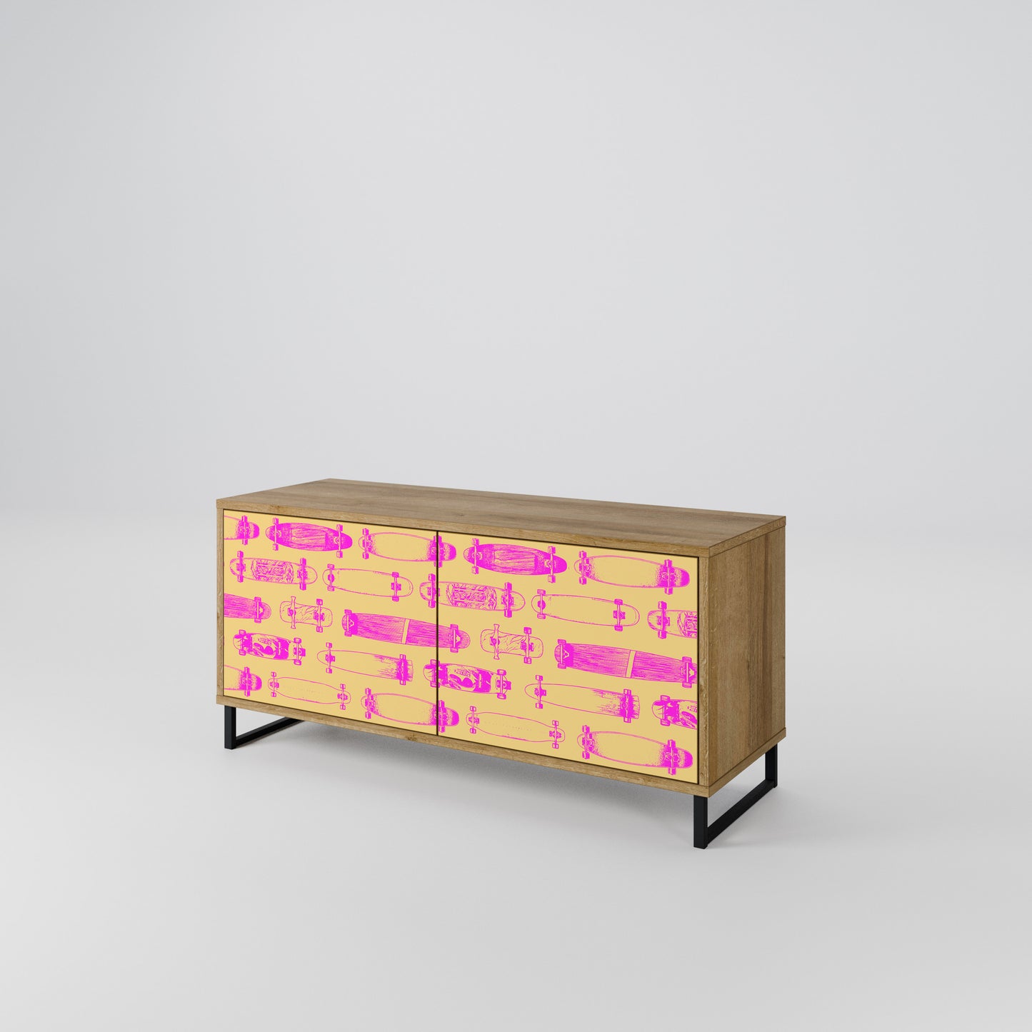 SKATEBOARD ARTISTRY Kompaktní dvoudveřový TV stolek