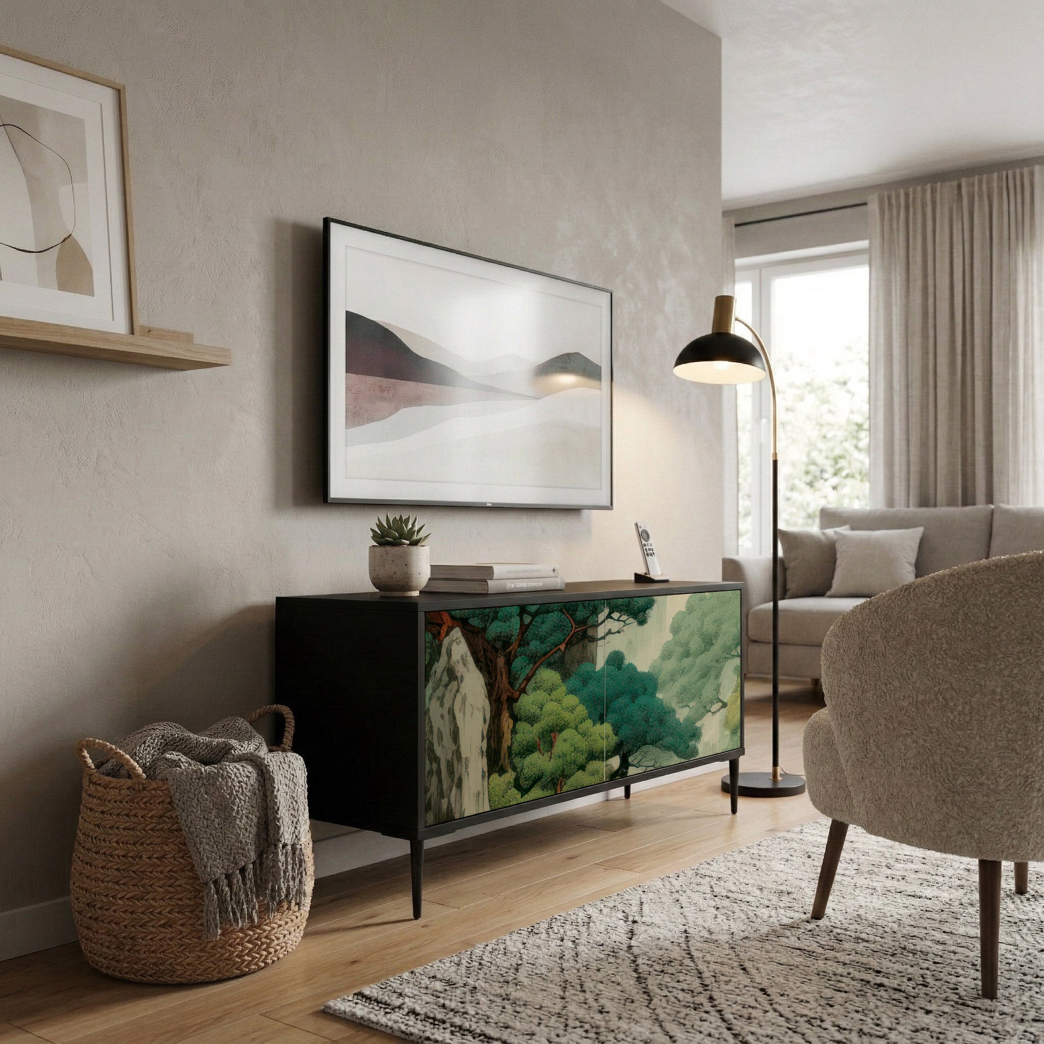 VERDURE ABYSS Kompaktní dvoudveřový TV stolek