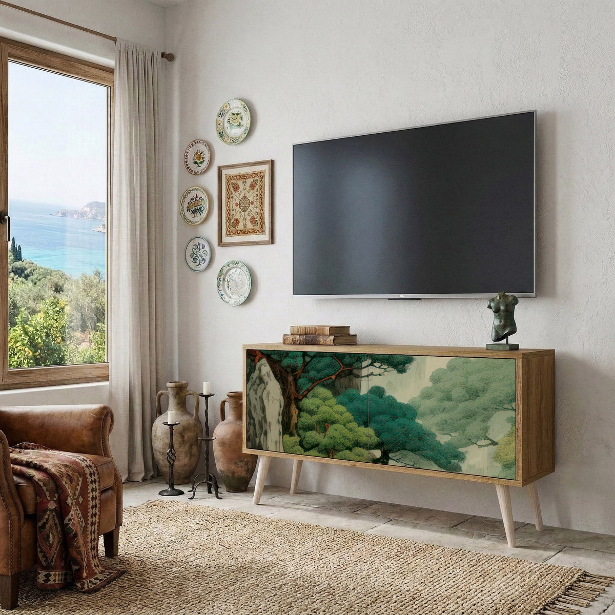 VERDURE ABYSS Kompaktní dvoudveřový TV stolek
