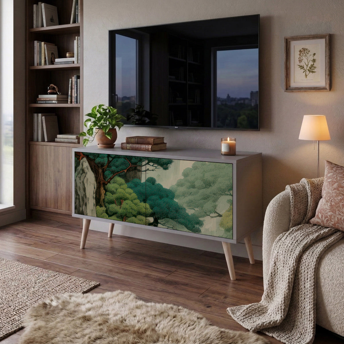 VERDURE ABYSS Kompaktní dvoudveřový TV stolek
